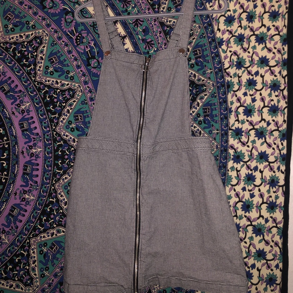 Overall zip up dress
